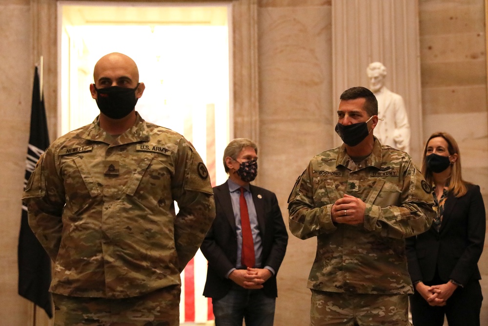 New Jersey National Guard soldiers hold promotion, reenlistment ceremony in Rotunda