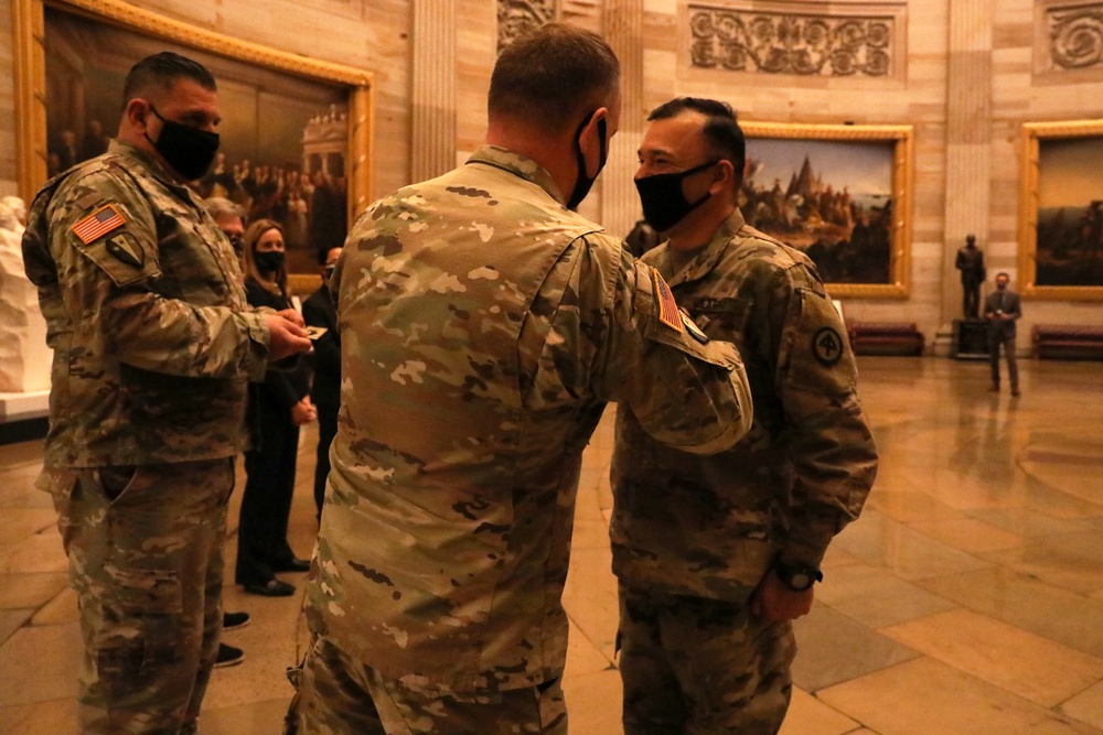 New Jersey National Guard soldiers hold promotion, reenlistment ceremony in Rotunda
