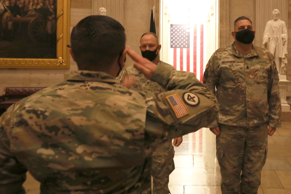 New Jersey National Guard soldiers hold promotion, reenlistment ceremony in Rotunda