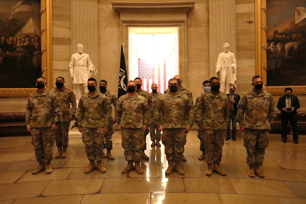 New Jersey National Guard soldiers hold promotion, reenlistment ceremony in Rotunda