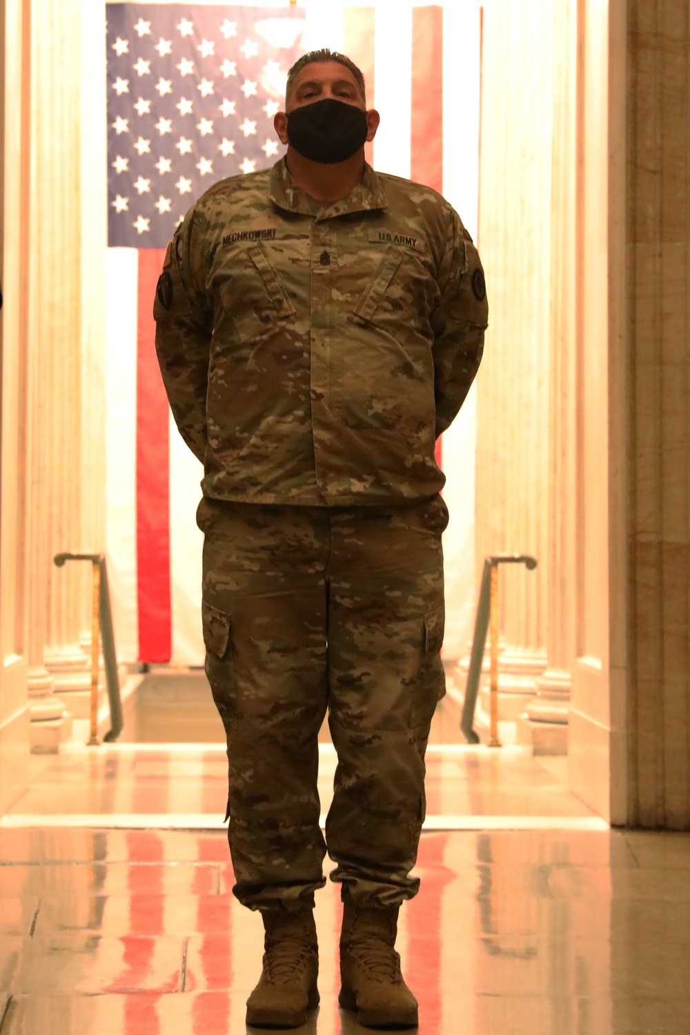 New Jersey National Guard soldiers hold promotion, reenlistment ceremony in Rotunda