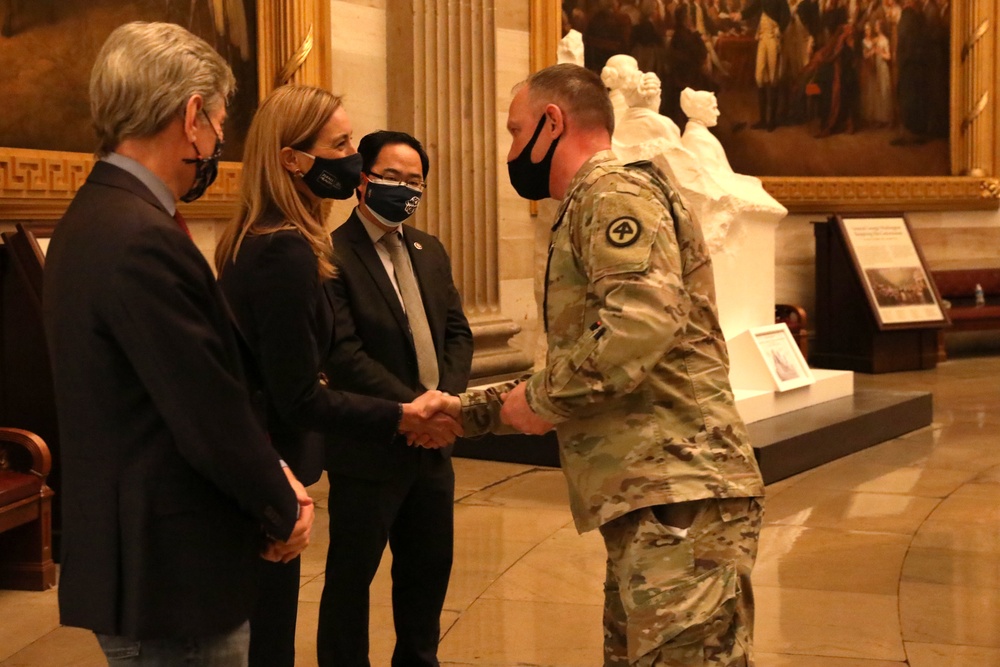 New Jersey National Guard soldiers hold promotion, reenlistment ceremony in Rotunda