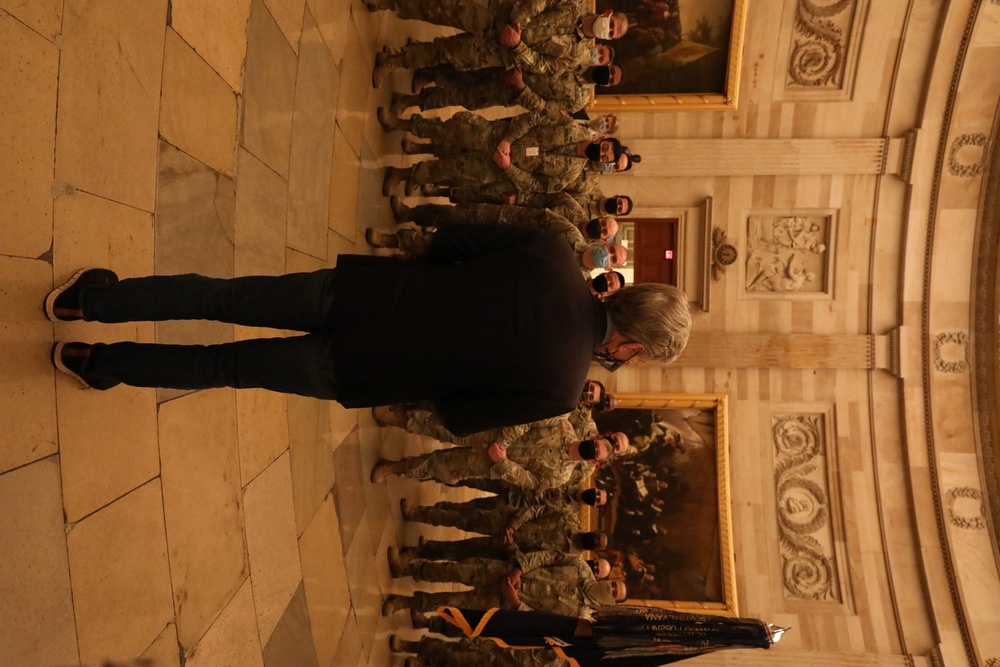 New Jersey National Guard soldiers hold promotion, reenlistment ceremony in Rotunda