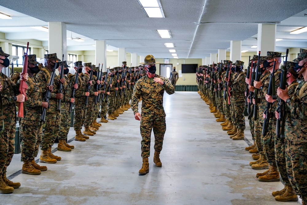 Drill Instructor School Students Practice Squad Bay Procedures