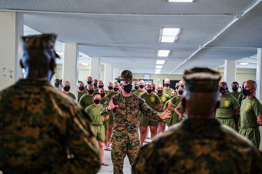 Drill Instructor School Students Practice Squad Bay Procedures