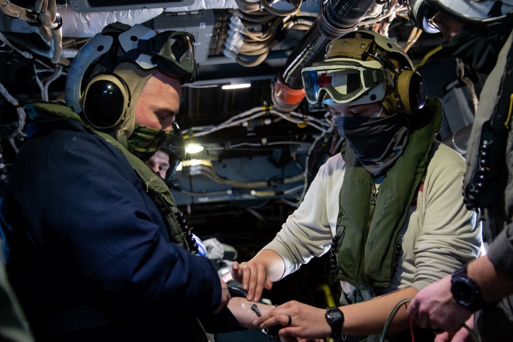 USS Carl Vinson Conducts First CMV-22B Osprey Medevac Exercise