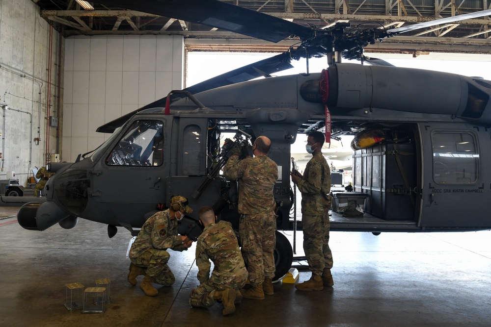 718th AMXS demonstrates skills with HH-60G helicopter