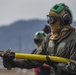 U.S. Navy Sailors with Fleet Logistics Support Squadron (VRC) 30, DET-5, Carrier Air Wing Five (CVW-5) conduct an airfield firefighting exercise