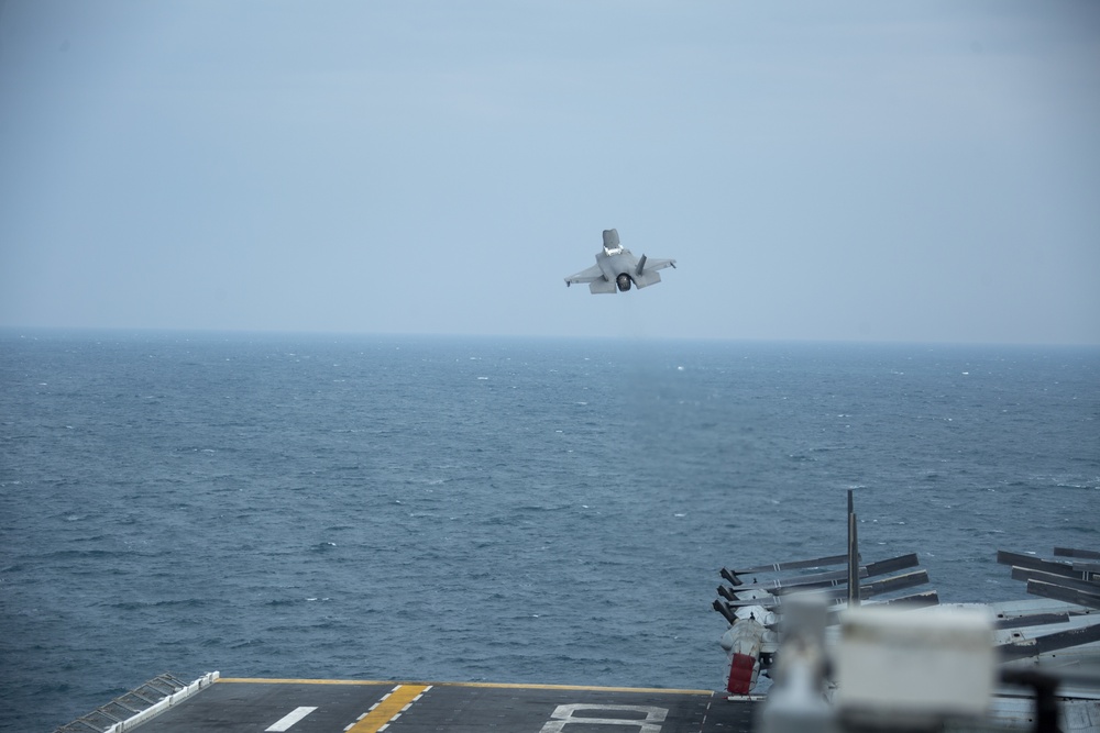 15th MEU F-35Bs depart USS Makin Island in support of Agile Combat Employment