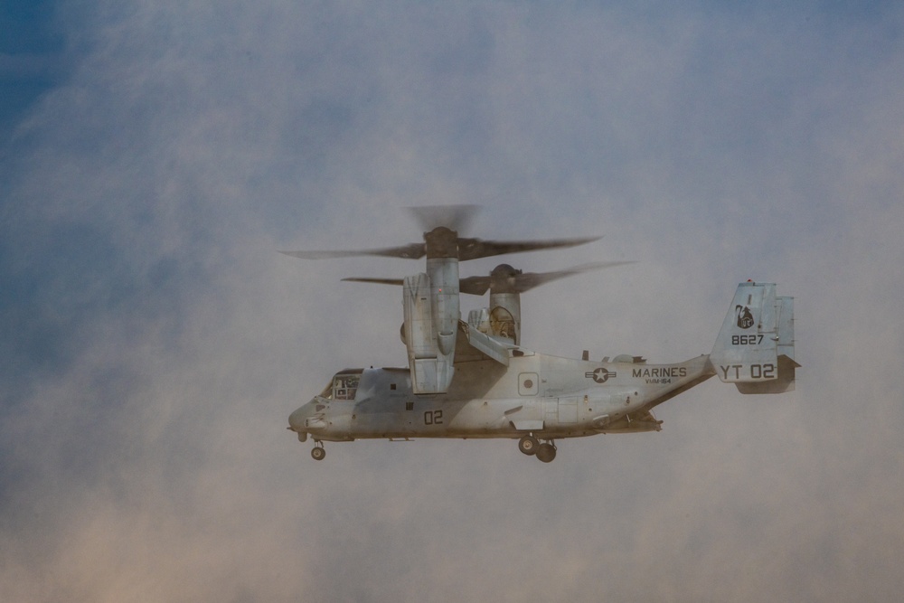 MV-22 Osprey refuels at AUAB for AFCENT ACE capstone event