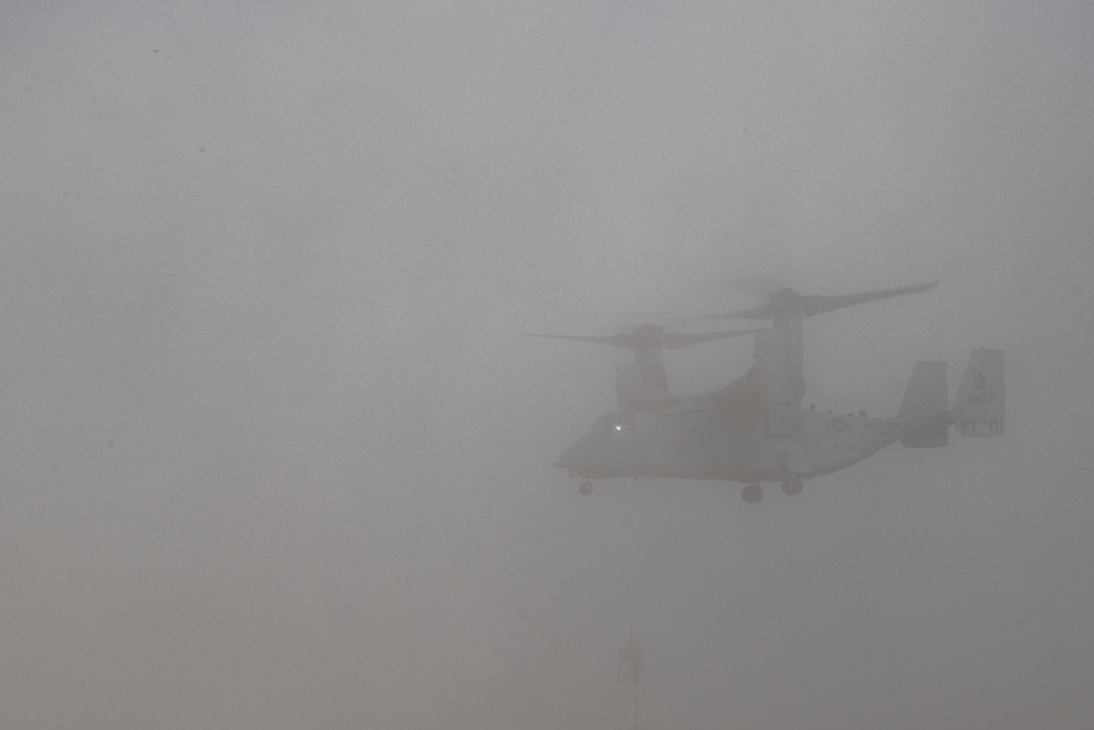 MV-22 Osprey refuels at AUAB for AFCENT ACE capstone event