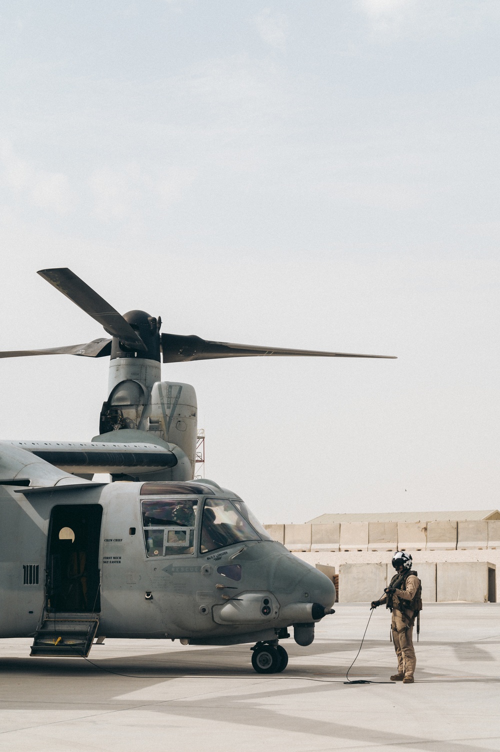 MV-22 Osprey refuels at AUAB for AFCENT ACE capstone event