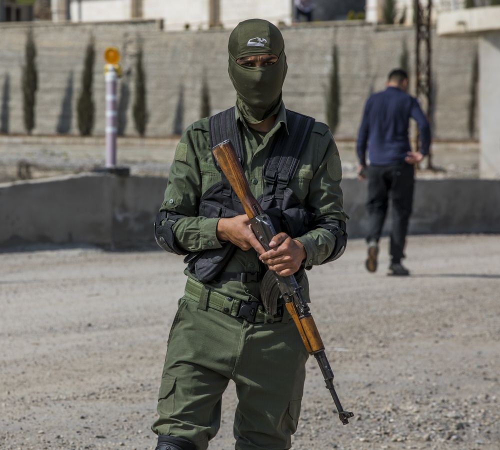 U.S. Army Bradleys Conduct a Border Crossing Patrol in Syria