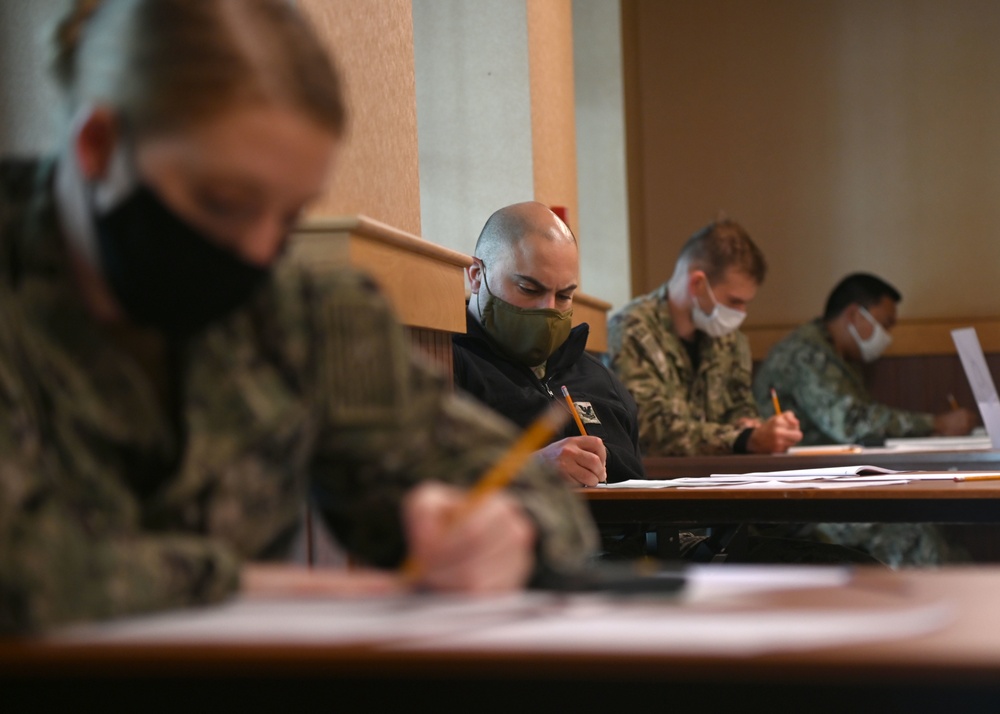 NAS Sigonella Sailors Take Navy-wide E-6 Advacement Exam