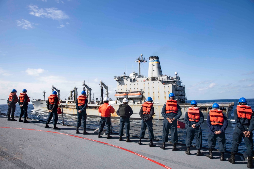 USS Porter RAS with USNS Laramie