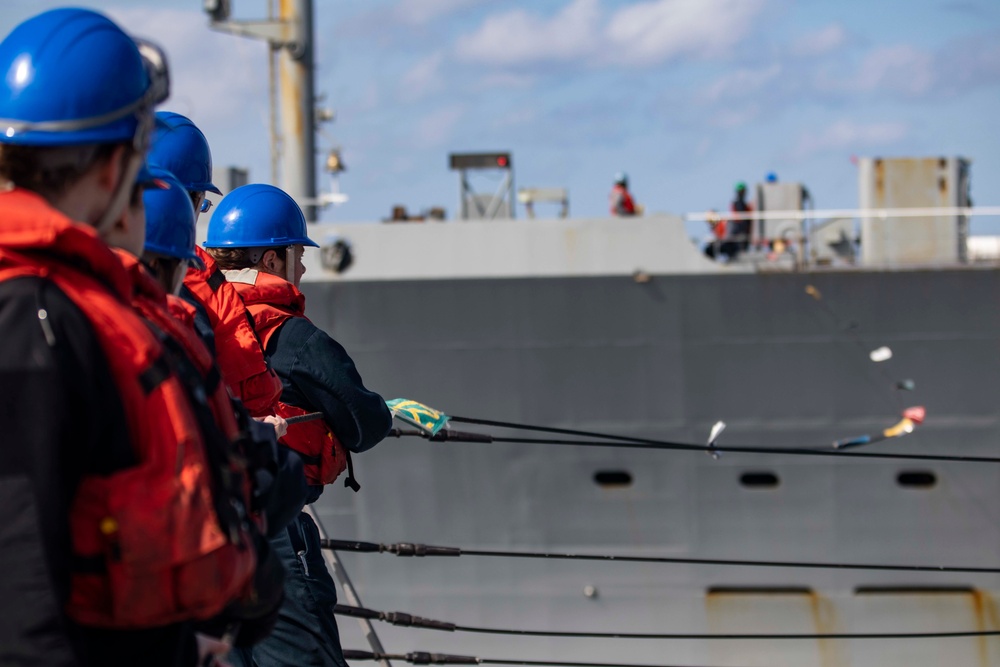 USS Porter RAS with USNS Laramie