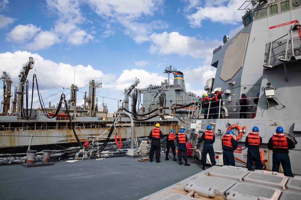 USS Porter RAS with USNS Laramie