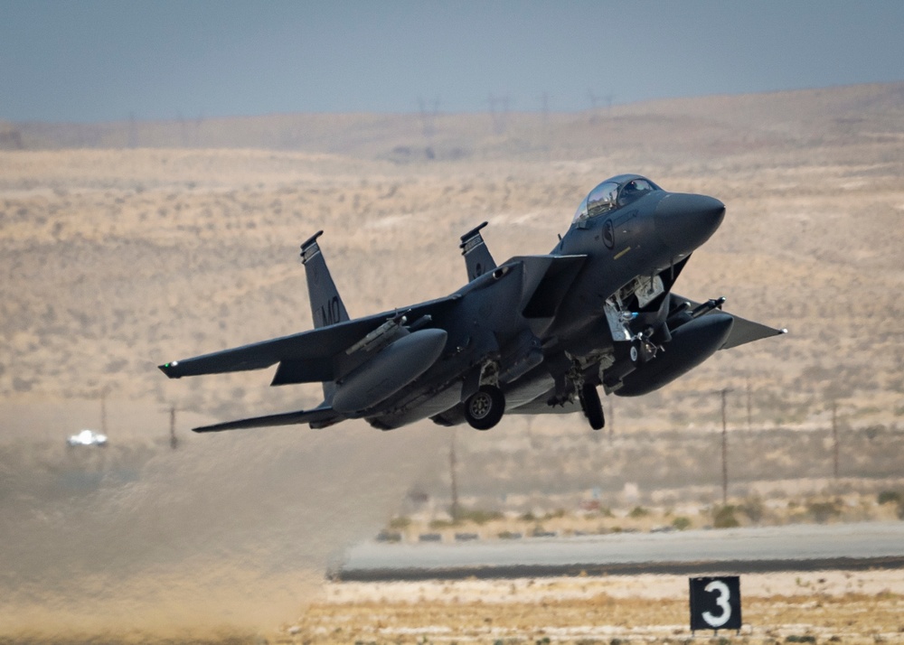 F-15SG Strike Eagle takes off during Red Flag 21-2