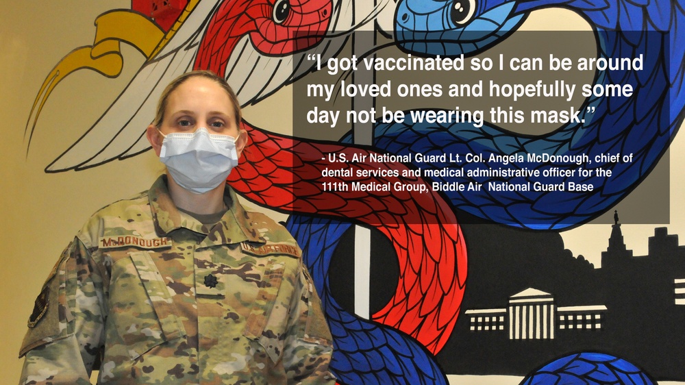 111th Med Group chief of dental services gets vaccinated