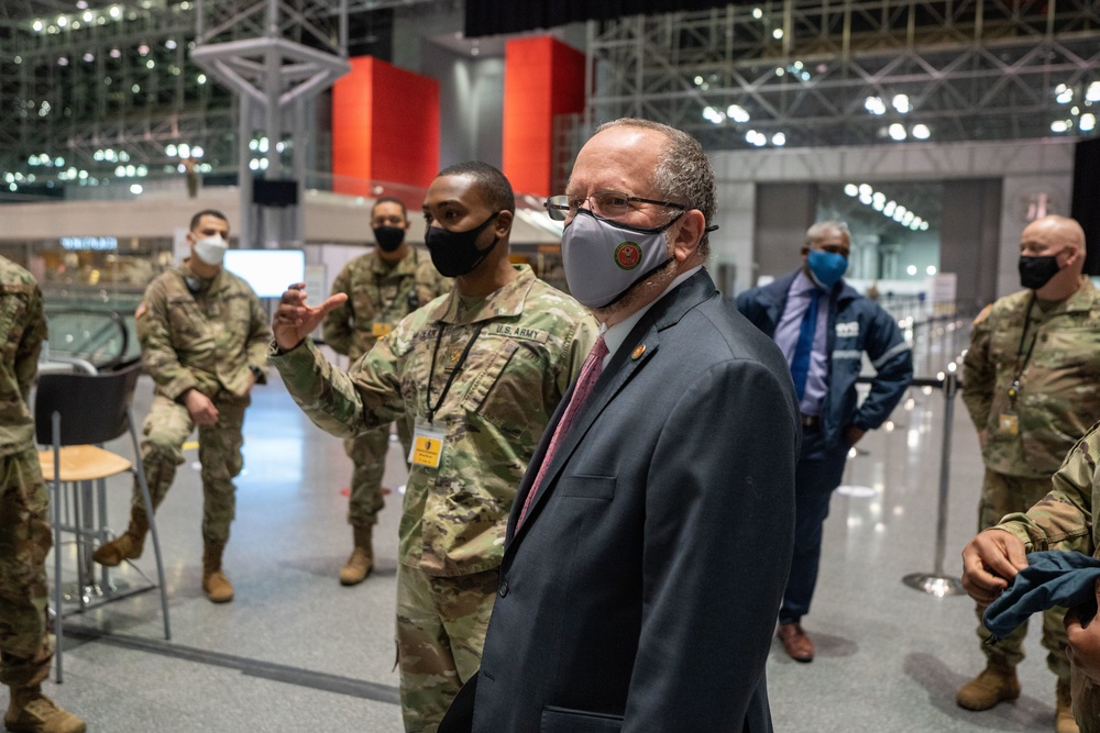 Civilian Aide to Secretary of the Army New York (South) visits Javits Center NY Vaccination Site
