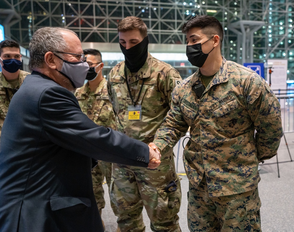 Civilian Aide to Secretary of the Army New York (South) visits Javits Center NY Vaccination Site