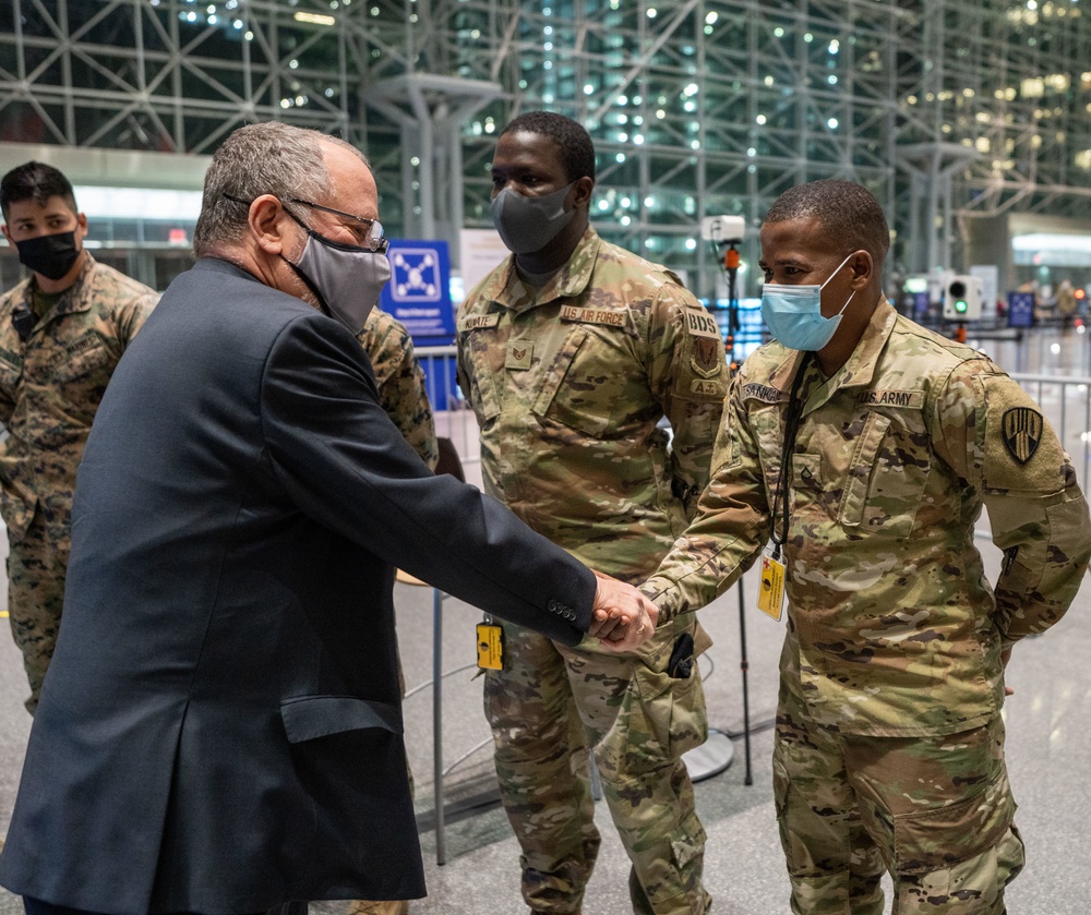 Civilian Aide to Secretary of the Army New York (South) visits Javits Center NY Vaccination Site