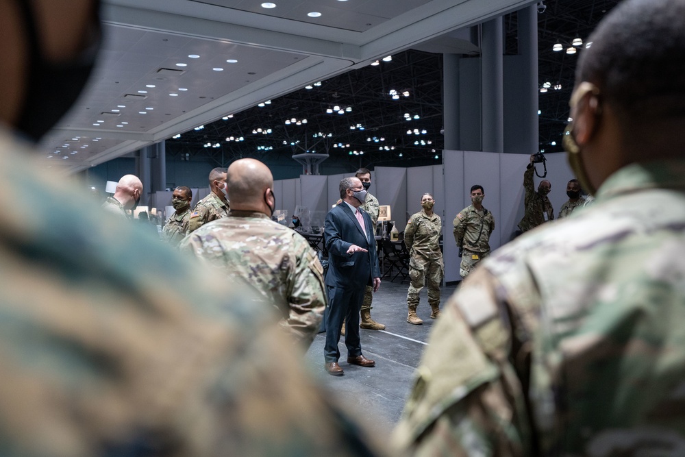 Civilian Aide to Secretary of the Army New York (South) visits Javits Center NY Vaccination Site