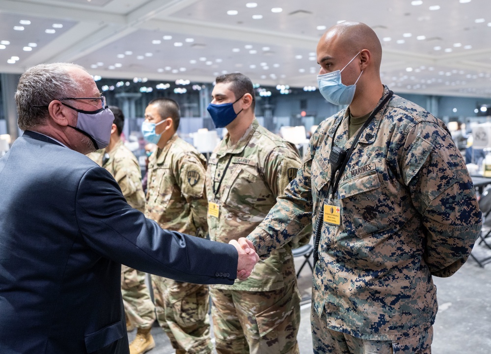 Civilian Aide to Secretary of the Army New York (South) visits Javits Center NY Vaccination Site
