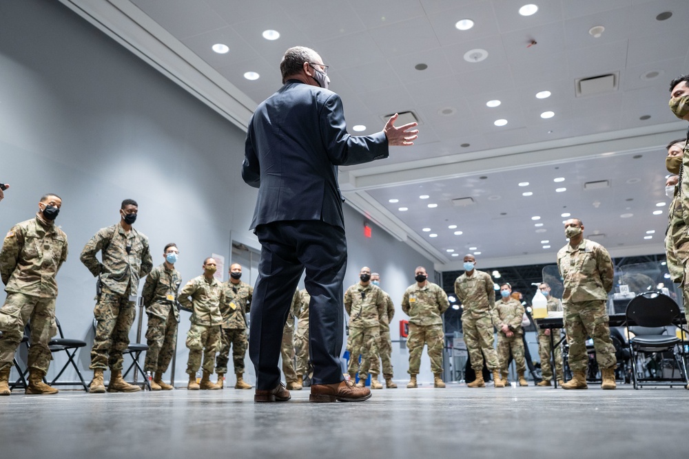Civilian Aide to Secretary of the Army New York (South) visits Javits Center NY Vaccination Site