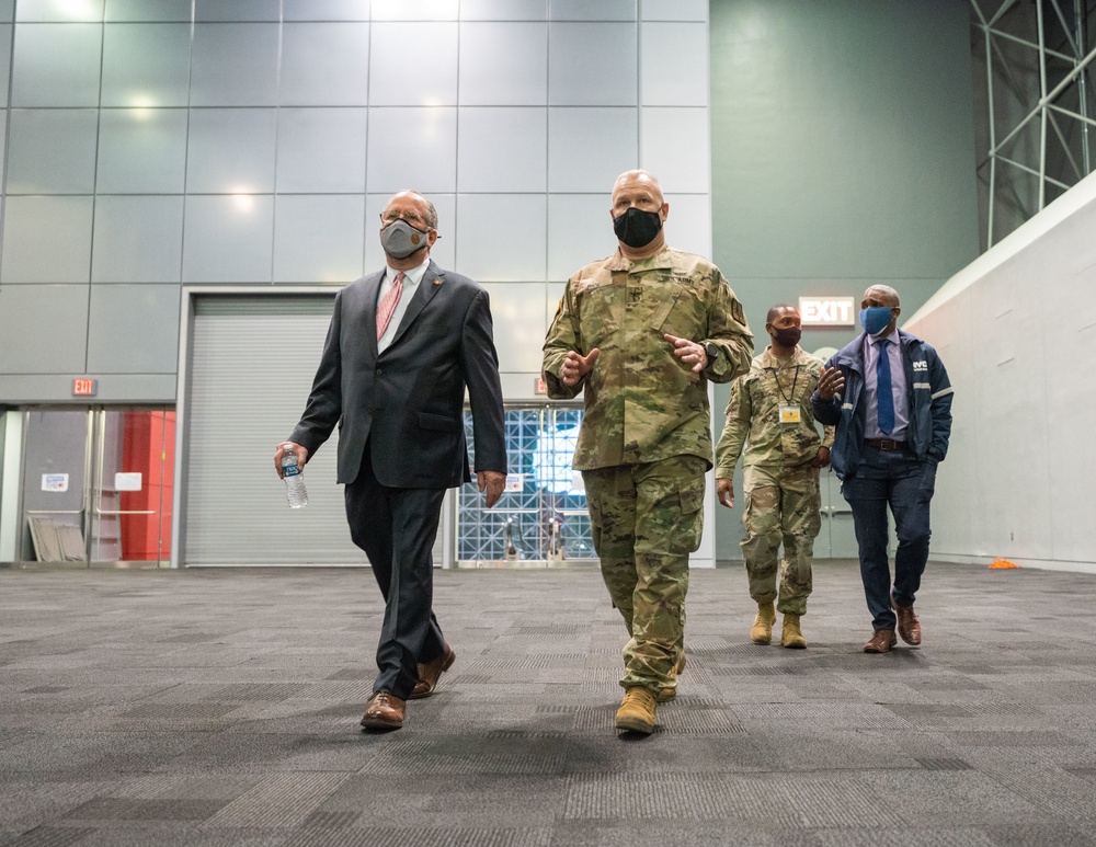 Civilian Aide to Secretary of the Army New York (South) visits Javits Center NY Vaccination Site