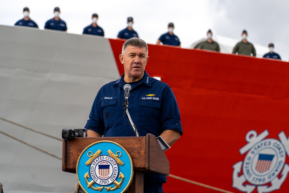 Coast Guard commandant attends San Diego offload