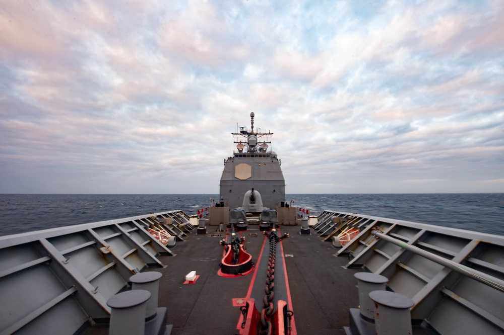Monterey Transits the Strait of Gibraltar