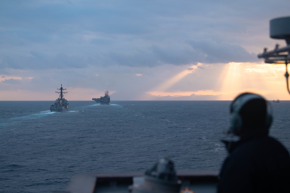 Monterey Transits the Strait of Gibraltar