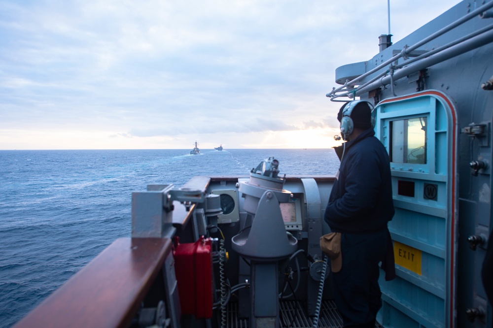 Monterey Transits the Strait of Gibraltar