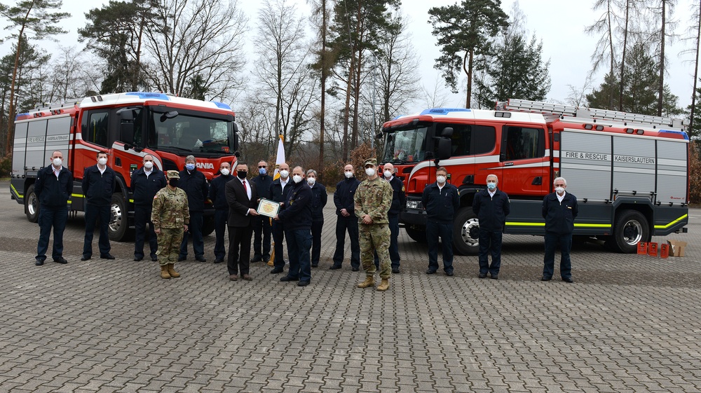 U.S. Army Garrison Rheinland-Pfalz Firefighter Awards Presentation
