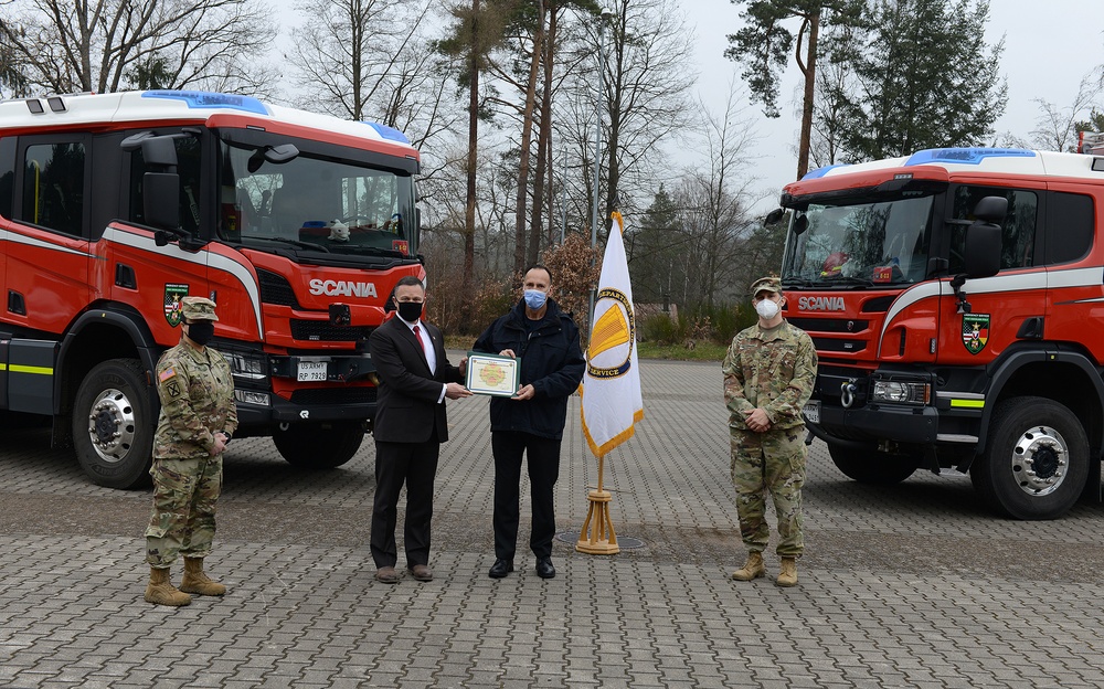 U.S. Army Garrison Rheinland-Pfalz Firefighter Awards Presentation