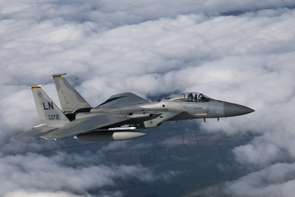 493rd Fighter Squadron conducts routine aerial operations
