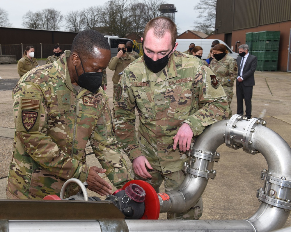 USAFE-AFAFRICA director of logistics, engineering, force protection visits RAF Mildenhall