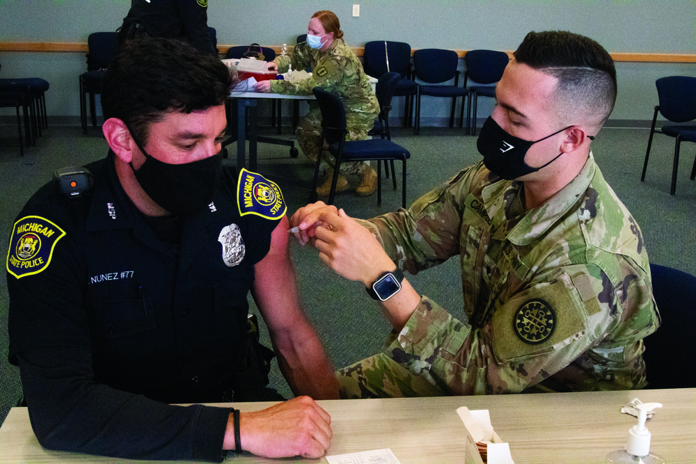Michigan National Guard vaccinates those who protect and serve