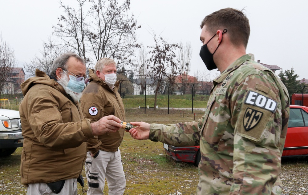 KFOR military working dog handlers train with MAT Kosovo