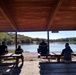 Recovering Soldiers meditate at Moon Lake