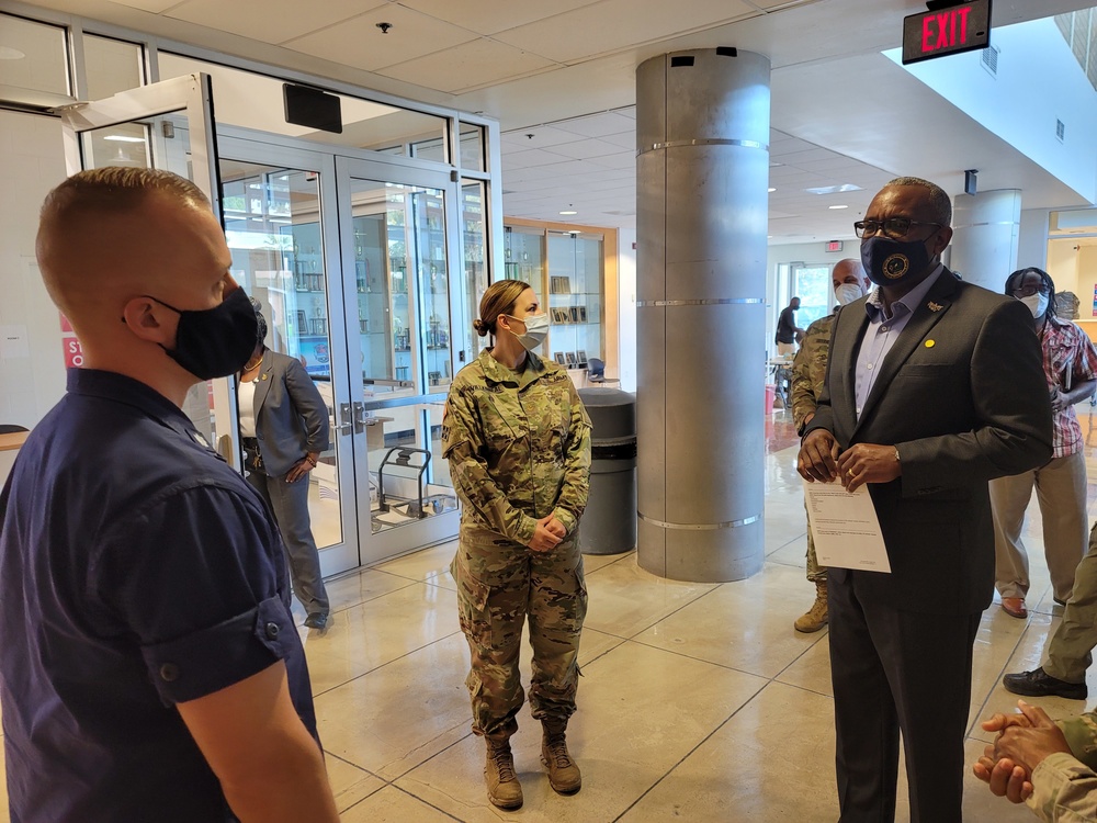 U.S. Virgin Islands Governor, Albert Bryan Jr., visits St. Thomas Community Vaccination Center