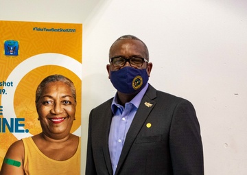 U.S. Virgin Islands Governor, Albert Bryan Jr., visits St. Thomas Community Vaccination Center