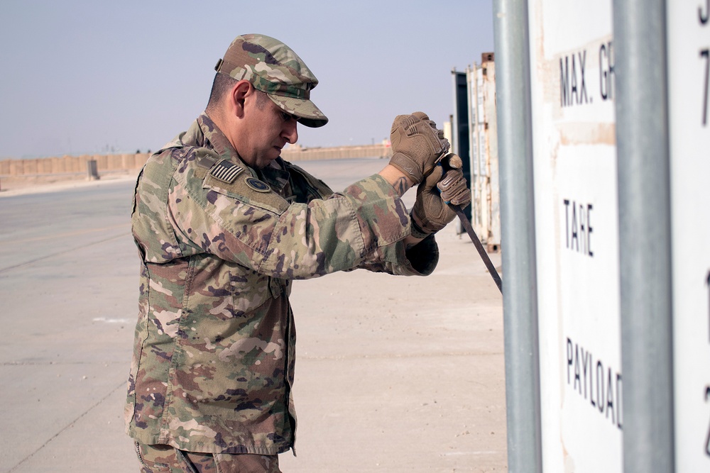 California Soldiers ensure shipping, storage needs are met overseas