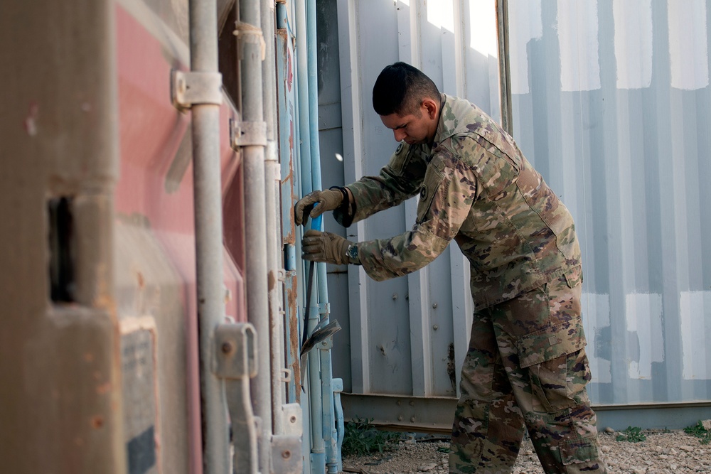 California Soldiers ensure shipping, storage needs are met overseas