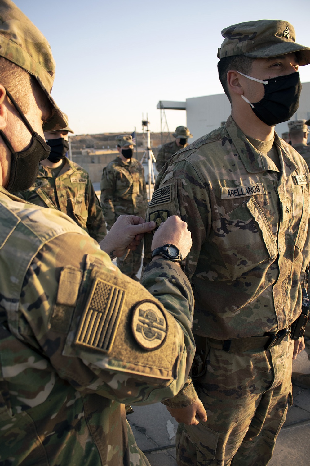 Iowa National Guard Soldiers receive 'combat patch'