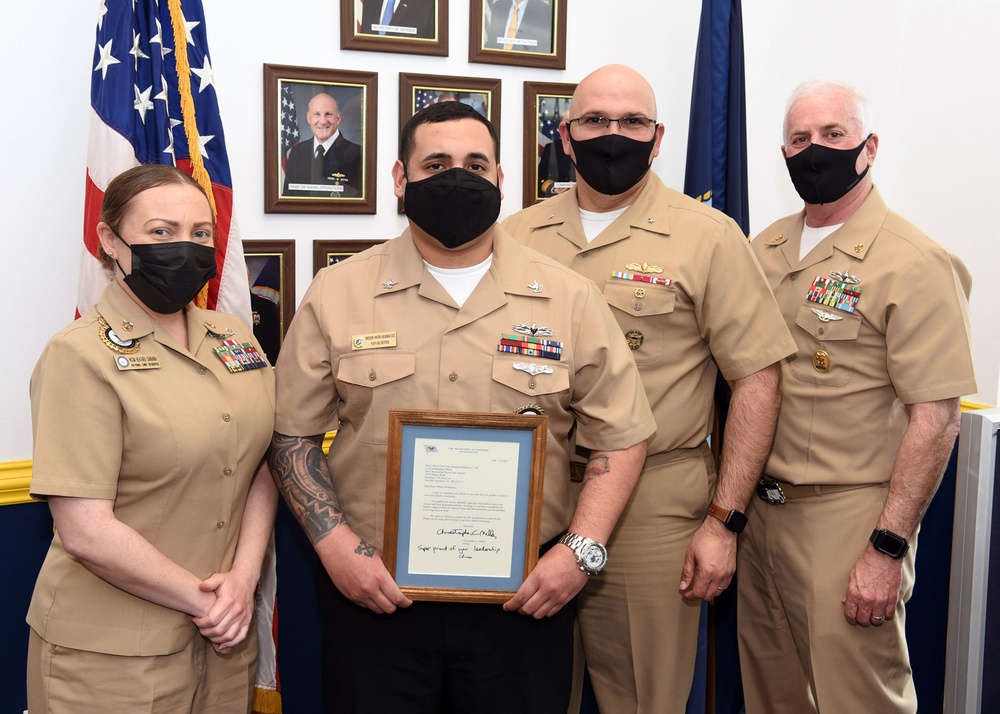 NTAG San Antonio Sailor presented with DOD Letter of Thanks