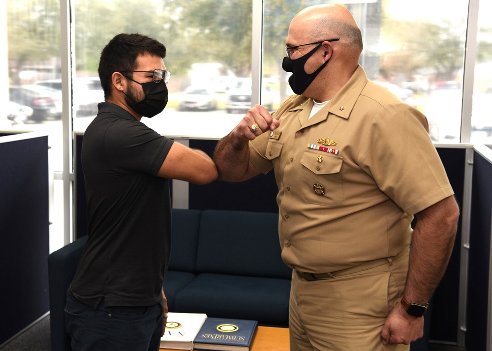 Commander, Navy Recruiting Command swears in Rio Grande Valley Native