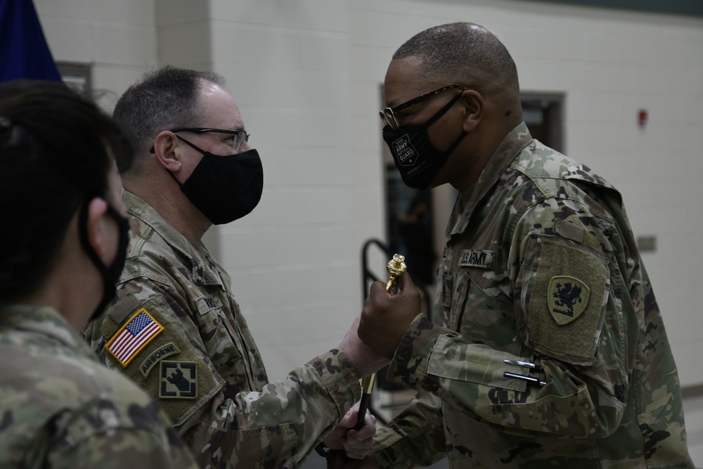 Command Sgt. Maj. William W. Russell III assumes responsibility as Senior Enlisted Advisor for Michigan National Guard