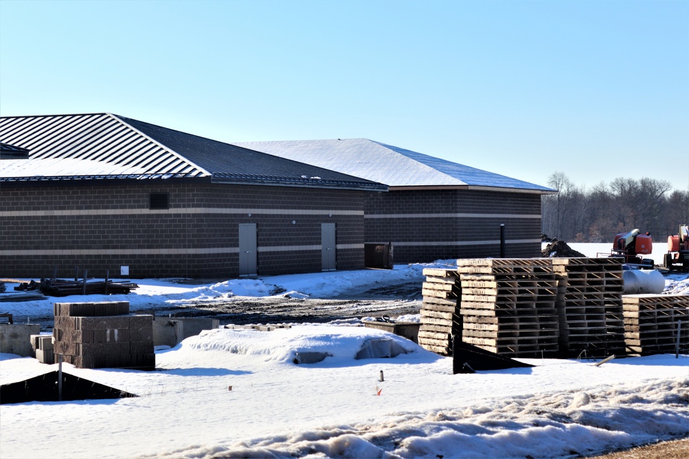 Construction of 6th simulations training building making progress at Fort McCoy